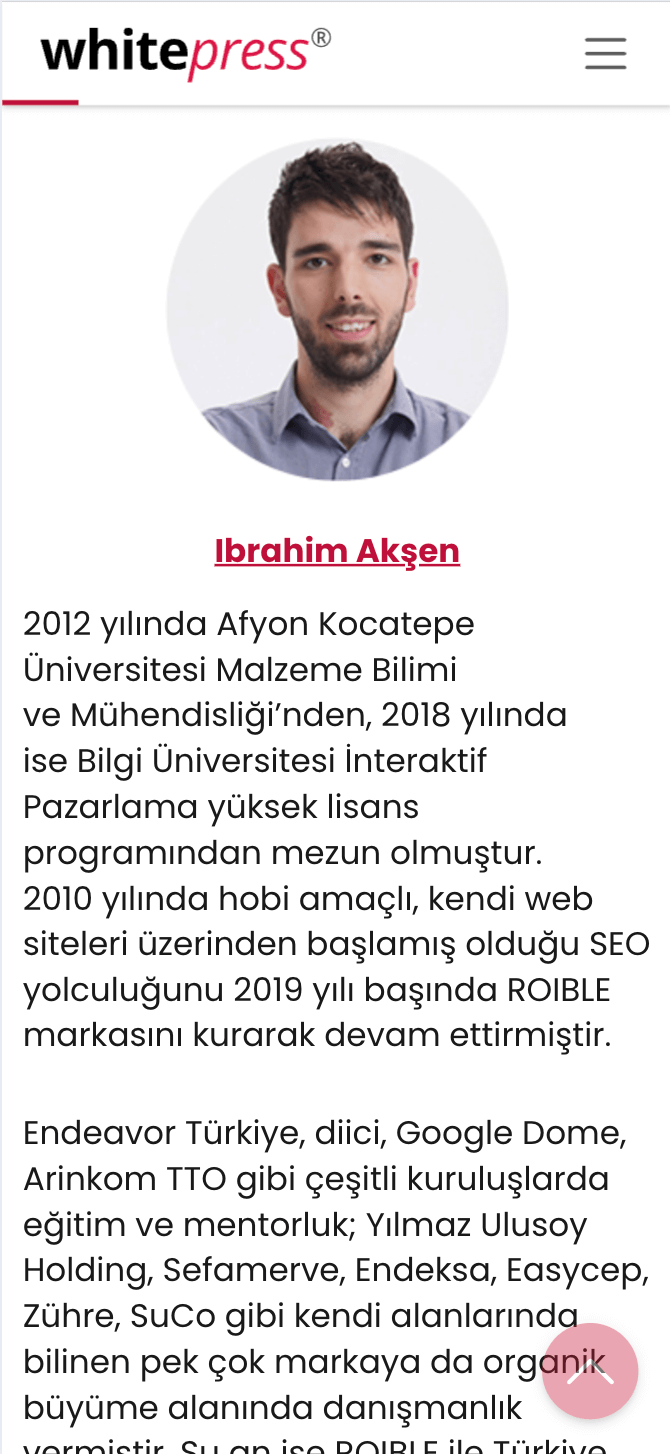 ROIBLE WhitePress dikkat çeken SEO'lar