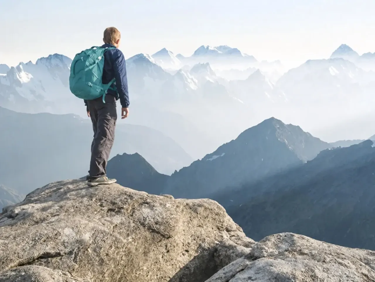 Mountain climber illustrating organic growth