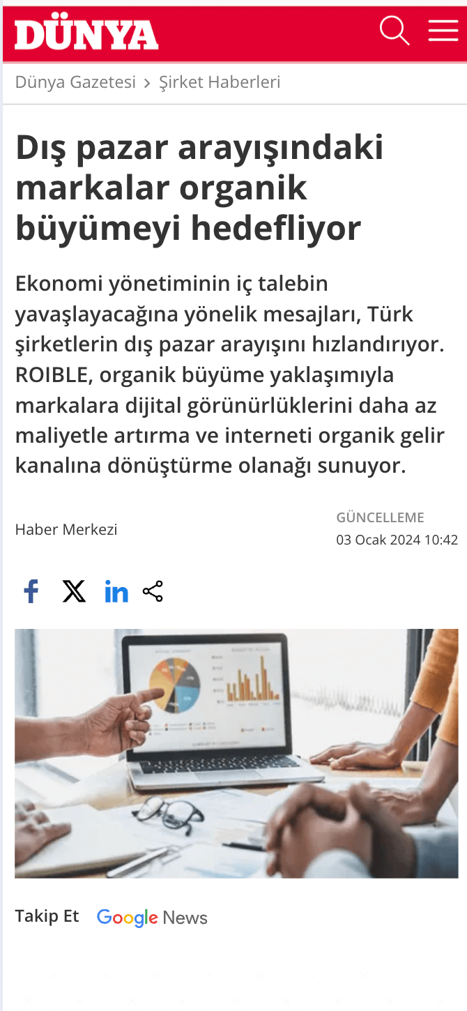 roible dünya gazetesi haberi